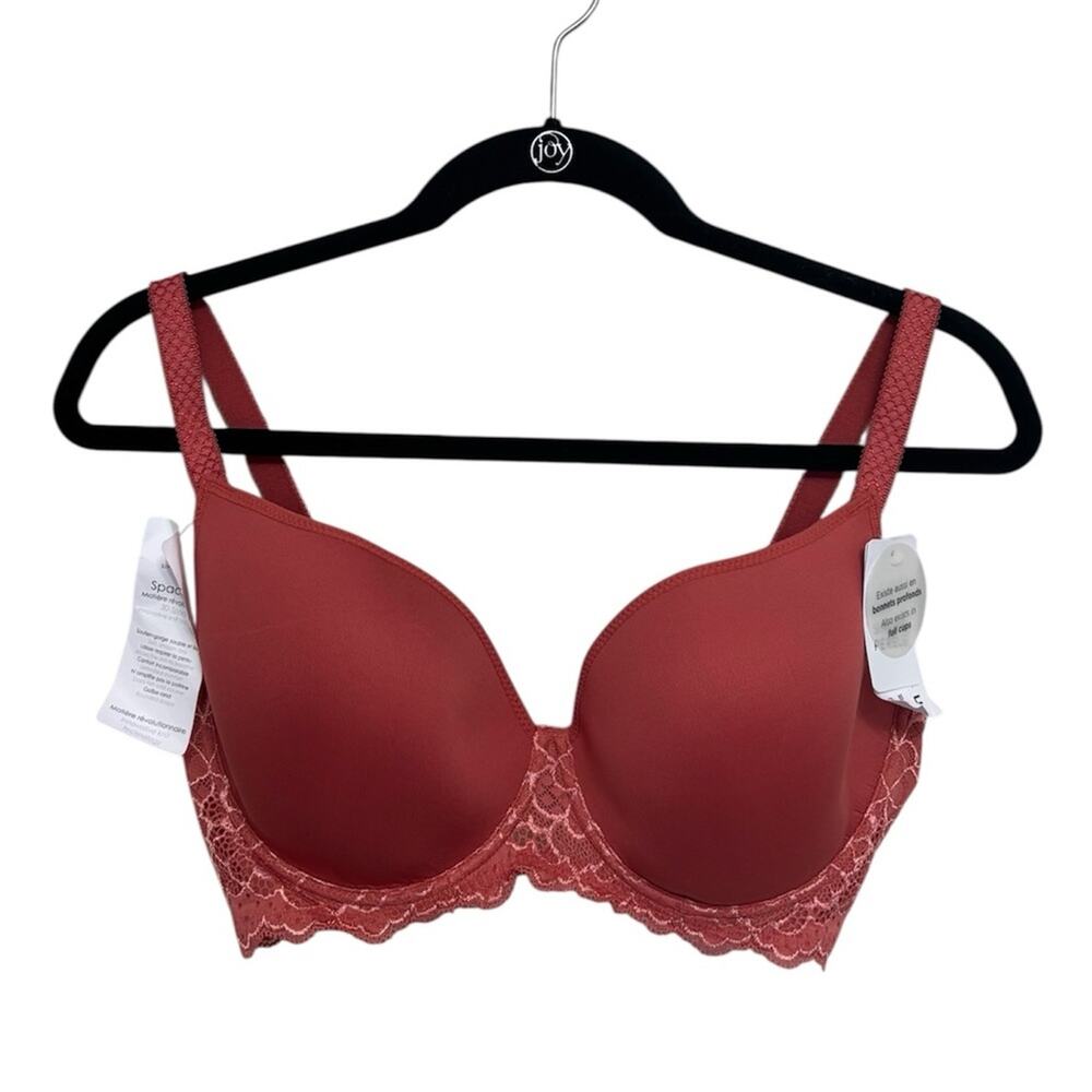 NEW Simone Perele Caresse Spacer 3D Plunge Bra in Light Red - Size 32F